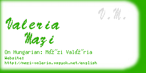 valeria mazi business card